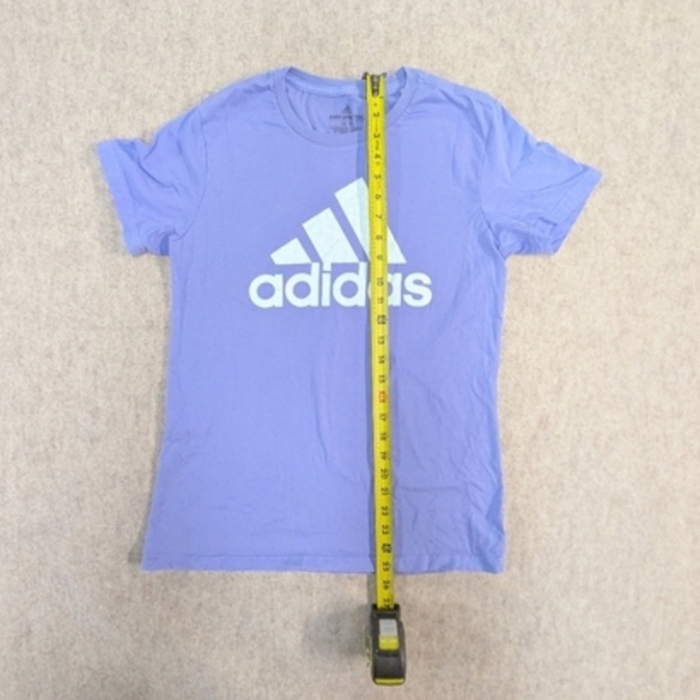 Adidas Lavender Tee With Daisy Flower Pattern Logo Size Women's Medium - Picture 4 of 6